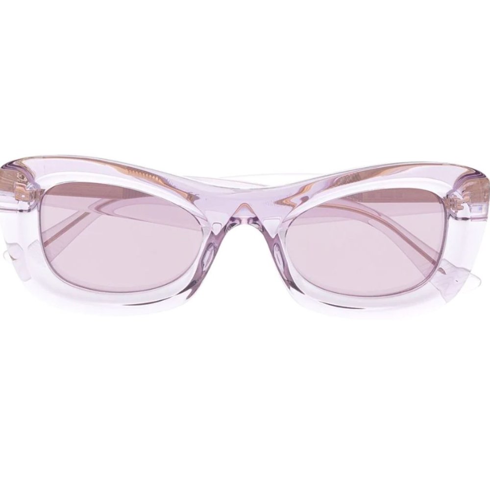 BNIB Bottega Veneta transparent rectangle frame sunglasses - Picture 9 of 11